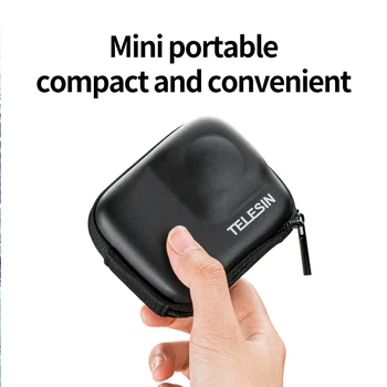 TELESIN-Mini bolsa protectora de cmara EVA, Estuche de transporte porttil para Insta360 ÜKS R 4K y ÜKS R 360, accesorios de edic