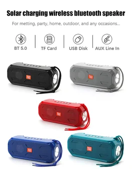 TG182 Päikese Traadita Bluetooth Stereo Kõlar Veekindel Laadimine Muusika Box Väljas Boombox MP3 Valjuhääldi