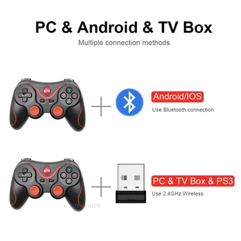 Traadita Juhtnuppu Gamepad PC Game Controller Toetama Bluetooth-BT3.0 Juhtnuppu Mobiiltelefoni, Tableti, TV Box Omanik