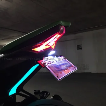Universaalne Mootorratta Tagumine numbrimärk Omanik Laagrisilla Tugi koos LED Valgus BMW Yamaha Kawasaki Suzuki Honda Ducati