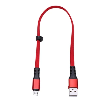 USB-Micro-USB-Lühike Korter laadija Kaabel, Metallist Pistik Android Seade ja Power Bank Eest (0.65 ft /0,2 m)