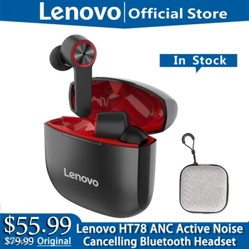UUED Lenovo HT78 ANC Aktiivne müravähendus TWS Traadita Bluetooth-Gaming Headset Touch Control Veekindel Noise Cancel Laos