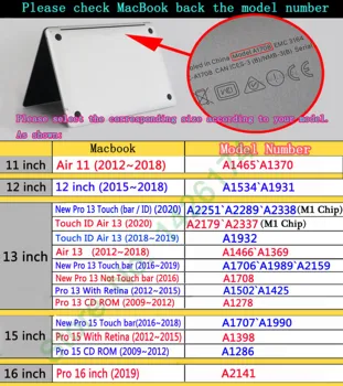 Uus 3D-printimine kvaliteetne Sülearvuti Puhul Apple Macbook M1 Kiip Air Pro Touch Retina Baar ID 11 12 13 15 16 tolline Kate Juhul