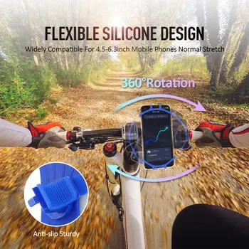 Uus Silikoon Jalgratta Jalgratta Hoidja 4-6.3 Tollise Nutitelefoni Seista GPS Mount Bracket Uuenduslike Jalgrattasõit Lenkstangi Extender Omanikud