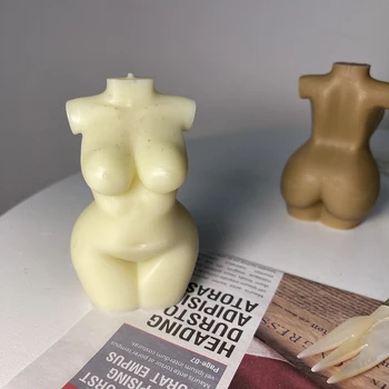 Uus stiil Lihav Naine Küünal Silikoon Hallituse 3D Meessoost Keha Rase Naine Häbelik Naine Seebi Lõhn Küünal Hallituse Kodu Kaunistamise Tarvikud
