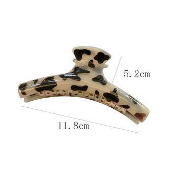 Vintage Kaardus Leopard Juuksed Clip Tüdrukute Suur Karvad Sõrad Kõrge Kvaliteediga ABS Plastikust Krabi Juuksed Tarvikud Värske Materjal