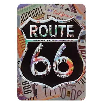 Vintage Route 66 Tina Märke Retro Metallist Plaat Maali Seina Kaunistamiseks Baar, Jõusaal Garaaž Kodu Kohvik