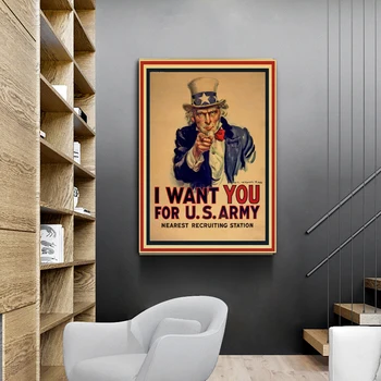 WANGART Suur Seina Art Plakat, ma tahan, et sa Lõuend Print lähim värbamisel jaam õlimaal Seina Pilt Home Decor