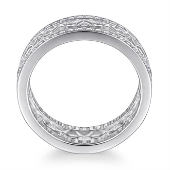 Wong Vihm 925 Sterling Hõbe Loodud Moissanite Gemstone Aastapäeva Täielik Luksus Teemant Sõrmus Naistele Trahvi Ehteid Bänd