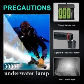 Xhp90 sukelduda xhp70 veealuse võimas led taskulamp lamp, veekindel taskulamp, sukeldumine 26650 or18650 xhp50 jahindus scuba flash valgus