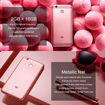 Xiaomi Redmi 4X 3g 32g ülemaailmse rom nutitelefoni 4000mAh aku 1280 x 720 pikslit HD ekraan, Snapdragon 435 13.0 MP tagumine kaamera