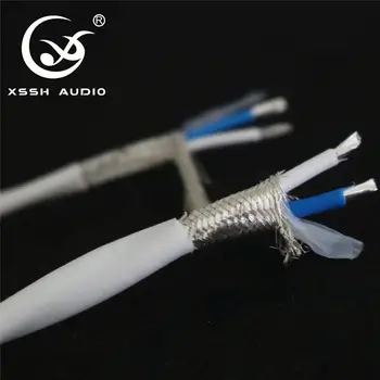 XSSH audio Tf puhas OFC vask pinnatud hõbe 4mm ja 6mm 2 core hõbetatud Audio Kaabli Liin pikendusjuhet